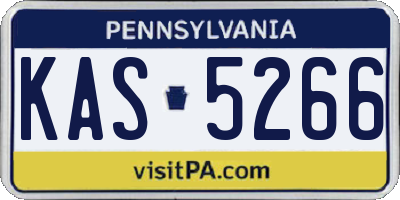 PA license plate KAS5266