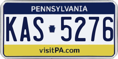 PA license plate KAS5276