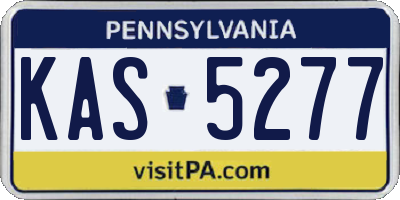 PA license plate KAS5277