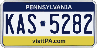 PA license plate KAS5282