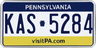 PA license plate KAS5284