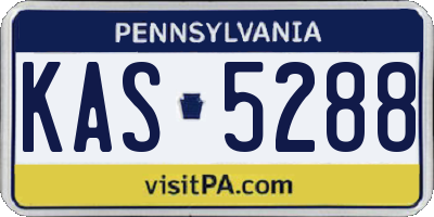 PA license plate KAS5288