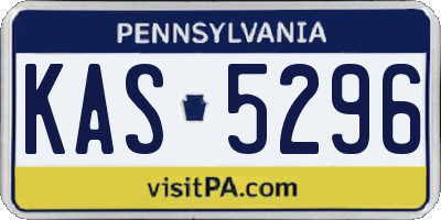 PA license plate KAS5296