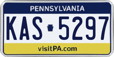 PA license plate KAS5297