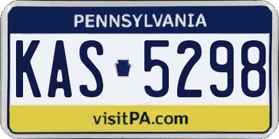 PA license plate KAS5298