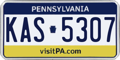 PA license plate KAS5307