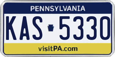 PA license plate KAS5330