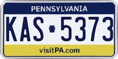 PA license plate KAS5373