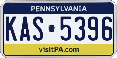 PA license plate KAS5396