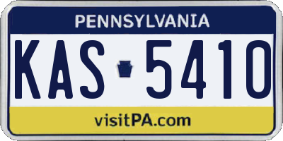 PA license plate KAS5410