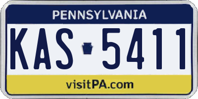PA license plate KAS5411