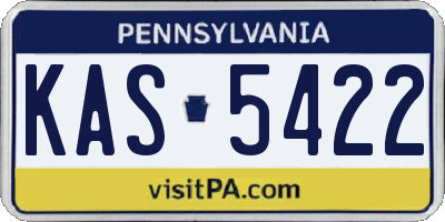 PA license plate KAS5422