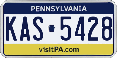 PA license plate KAS5428