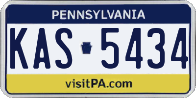 PA license plate KAS5434