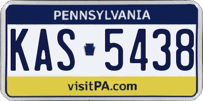 PA license plate KAS5438