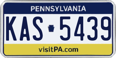 PA license plate KAS5439