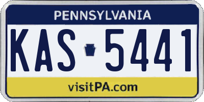 PA license plate KAS5441