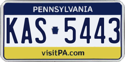 PA license plate KAS5443