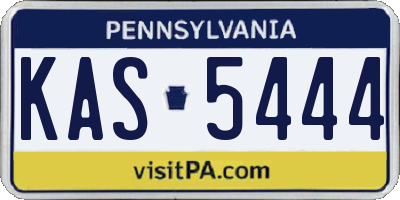 PA license plate KAS5444