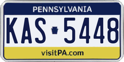 PA license plate KAS5448