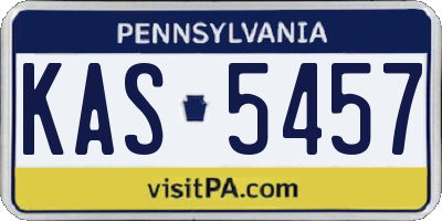 PA license plate KAS5457