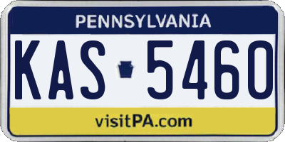 PA license plate KAS5460