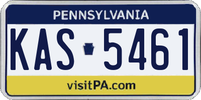 PA license plate KAS5461