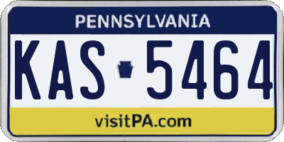 PA license plate KAS5464