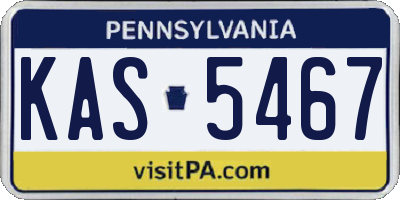 PA license plate KAS5467