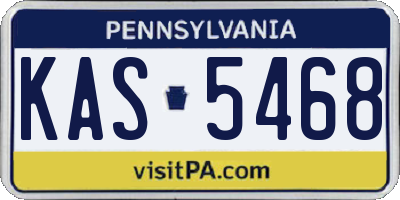 PA license plate KAS5468
