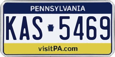PA license plate KAS5469