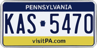 PA license plate KAS5470