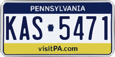 PA license plate KAS5471