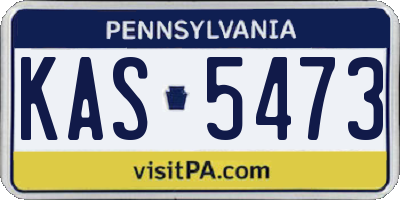 PA license plate KAS5473