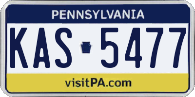 PA license plate KAS5477
