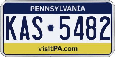 PA license plate KAS5482