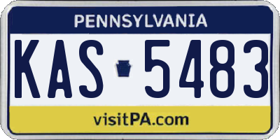 PA license plate KAS5483