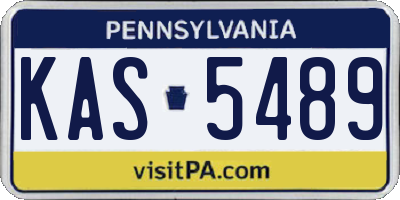 PA license plate KAS5489