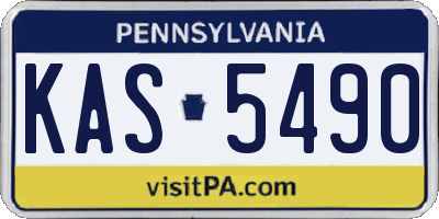 PA license plate KAS5490