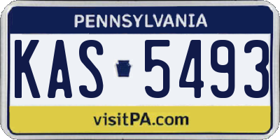 PA license plate KAS5493