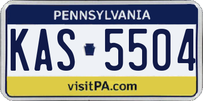 PA license plate KAS5504
