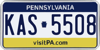PA license plate KAS5508