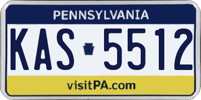 PA license plate KAS5512