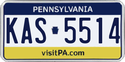 PA license plate KAS5514