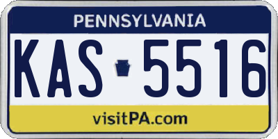 PA license plate KAS5516