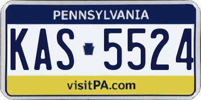 PA license plate KAS5524