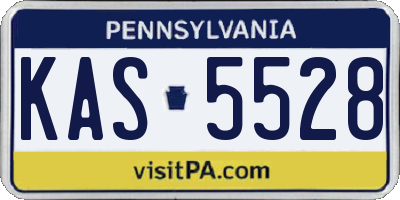 PA license plate KAS5528