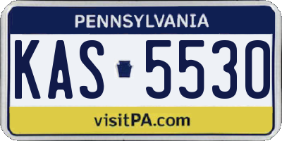 PA license plate KAS5530
