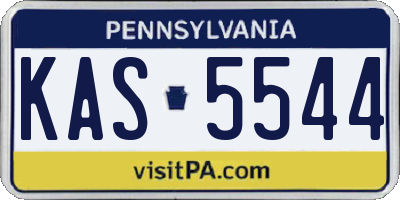 PA license plate KAS5544
