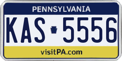 PA license plate KAS5556